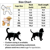 HKM-3804477 Red Vampire Cloak Windbreaker for Pets - XS to XL Size Options