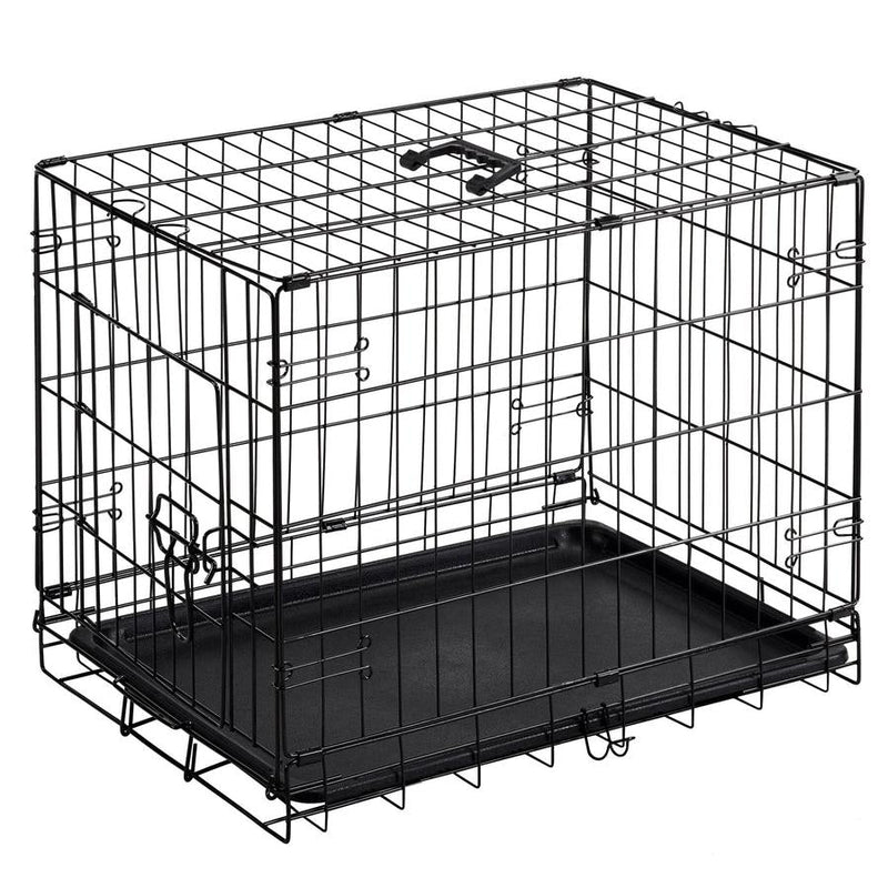 HKM-380499 Single Door Dog Cage - 24 to 30 Inches, Durable Metal Structure, Suitable for Small to Medium Dogs