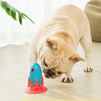 HKM-3806909 Bite-Resistant Silica Gel Dog Toy with Food-Dispensing Feature