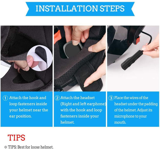 HKM-380691 Wireless Bluetooth Motorcycle Helmet Headset with 5.0 Technology - Lightweight and Durable Design