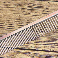 HKM-3807677 Dual Purpose Stainless Steel Pet Grooming Comb - 16.5cm Length, Suitable for Dense and Sparse Fur