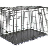 HKM-380819 Compact Folding Metal Dog Cage - Multiple Sizes Available for Durability and Comfort