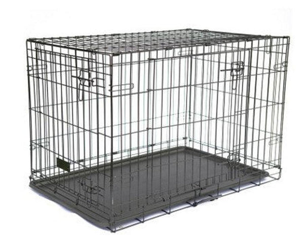 HKM-380819 Compact Folding Metal Dog Cage - Multiple Sizes Available for Durability and Comfort
