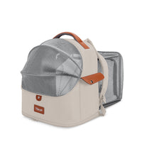 HKM-3808317 Expandable Large Capacity Cat Backpack - Breathable Nylon Design for Pets up to 9kg - Available in Pink, Gray, Milky White, and Blue