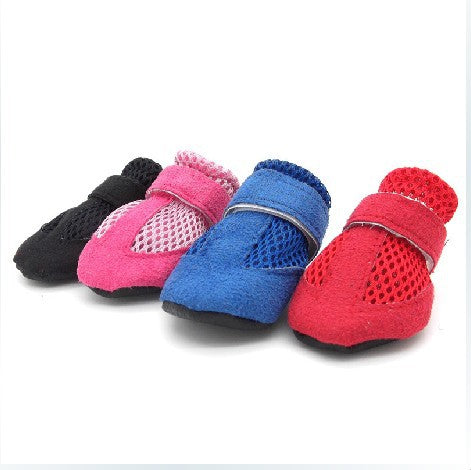 HKM-3808701 Antiskid Suede Cloth Pet Shoes for Spring and Summer - Sizes S, M, L, XL