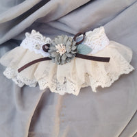 HKM-3809469 Cute Lace Bib for Small to Large Dogs and Cats in Beige, Pink, Apricot, and Malachite Green