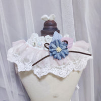 HKM-3809469 Cute Lace Bib for Small to Large Dogs and Cats in Beige, Pink, Apricot, and Malachite Green