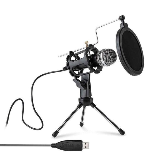 HKM-381011 Desktop Microphone for Notebook and PC, Compatible with PS4 & PS5, Omnidirectional with 6mm Diameter Core