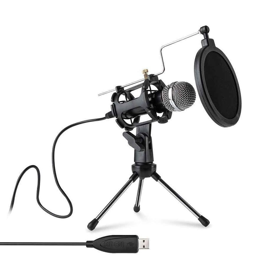 HKM-381011 Desktop Microphone for Notebook and PC, Compatible with PS4 & PS5, Omnidirectional with 6mm Diameter Core
