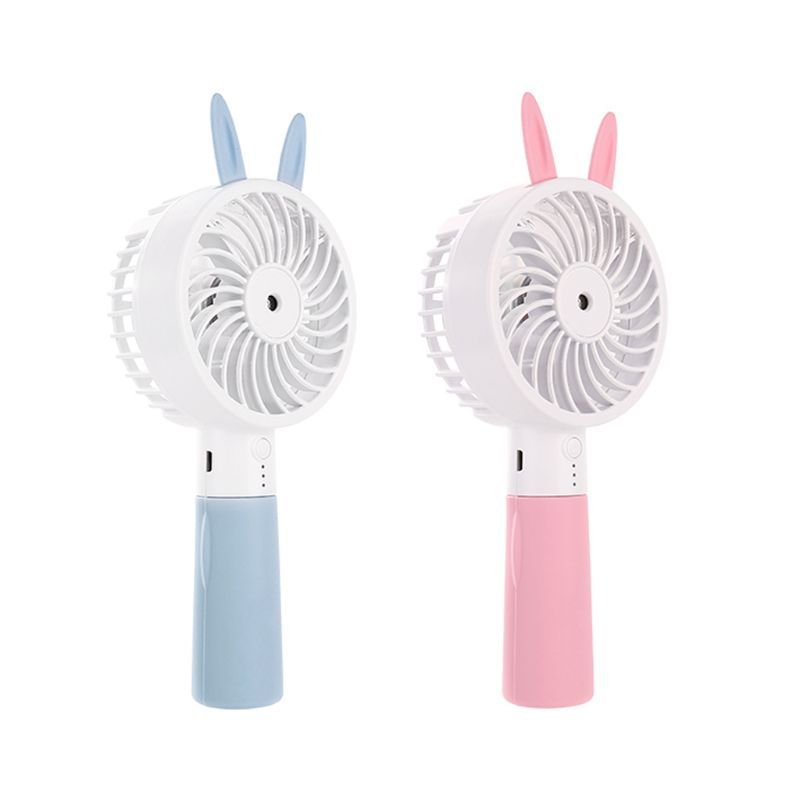 HKM-381011 Portable USB Charging Small Fan - Quiet Operation, Two Wind Speed Settings, Available in Blue and Pink