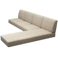 HKM-381011 Waterproof Outdoor Patio Bench and Chair Cushions with Lumbar Support and Square Seat Covers