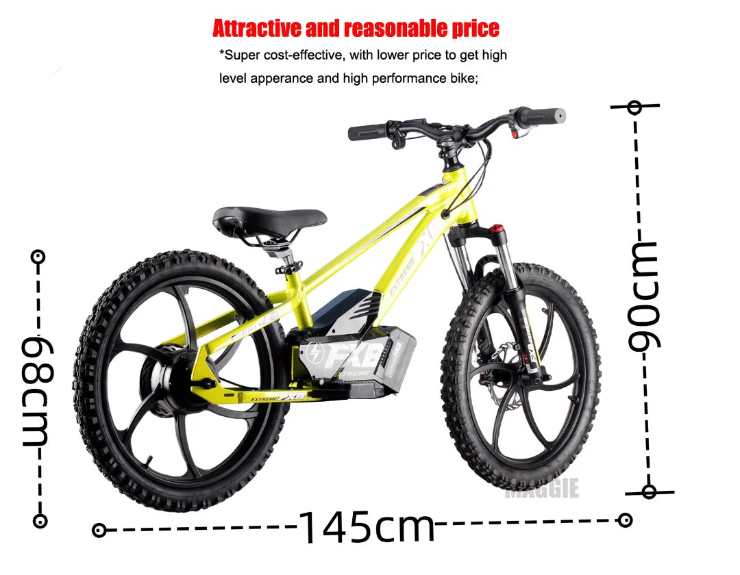 HKM-381075 20-Inch Electric Balance Bike with 36V 600W Motor and Lithium Battery, 3-Speed Gear System