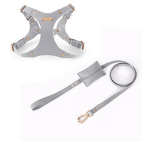 HKM-3811133 Stylish Leather Chest Strap Harness for Dogs in Various Colors and Sizes