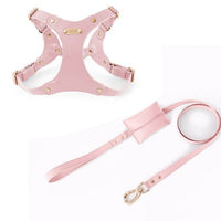 HKM-3811133 Stylish Leather Chest Strap Harness for Dogs in Various Colors and Sizes