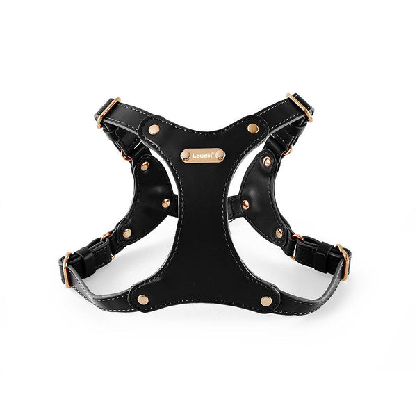 HKM-3811133 Stylish Leather Chest Strap Harness for Dogs in Various Colors and Sizes