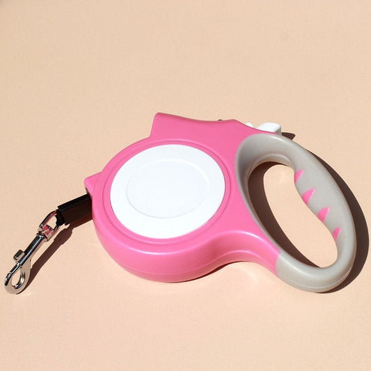 HKM-3811645 Automatic Retractable 5m Pet Leash with Hand-Holding Rope - Multiple Colors Available
