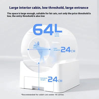 HKM-3813309 Automatic Cleaning Cat Litter Box with Deodorizing Feature - Fully Enclosed & Anti-Splash Design