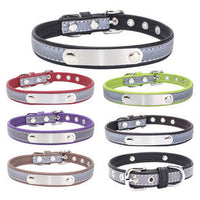 HKM-3813821 Light-Reflecting Monochrome Pet Collar for Cats - Safety Design in Brown, Black, Red, Purple, Dark Blue