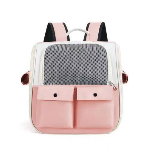 HKM-3814077 Large Capacity Transparent Pet Shoulder Bag - Outdoor Canvas in Various Colors