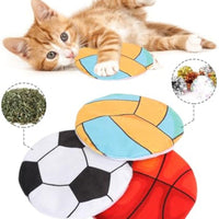 HKM-3815101 Interactive Cat Flying Disc Toy with Soft Plush, Catnip, and Mylar Crinkle Sound for Indoor Cats and Kittens