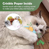 HKM-3815101 Interactive Cat Flying Disc Toy with Soft Plush, Catnip, and Mylar Crinkle Sound for Indoor Cats and Kittens