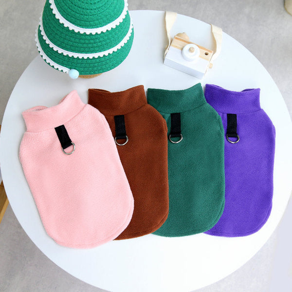 HKM-3817277 Cozy Casual Dog Clothes in Pink, Brown, Green, and Purple - Sizes S to 2XL
