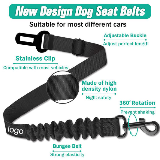 HKM-3817405 Adjustable Pet Seat Belt with Hand Holding Rope for Car Travel