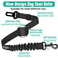 HKM-3817405 Adjustable Pet Seat Belt with Hand Holding Rope for Car Travel