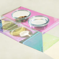 HKM-3817789 Dazzling Acrylic Pet Feeding Bowl for Small Dogs and Cats, Anti-Slip Design, Easy to Clean