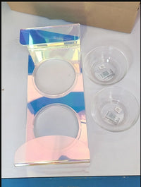 HKM-3817789 Dazzling Acrylic Pet Feeding Bowl for Small Dogs and Cats, Anti-Slip Design, Easy to Clean