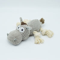 HKM-3818429 Gray Plush Donkey Creak Sound Dog Toy - 27x20x9.5cm