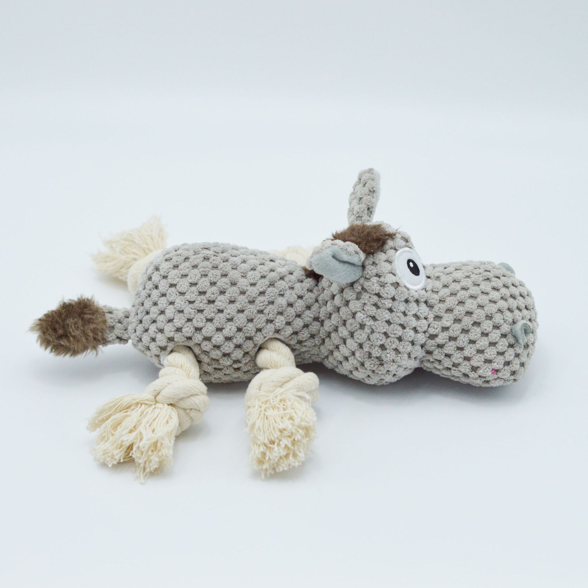HKM-3818429 Gray Plush Donkey Creak Sound Dog Toy - 27x20x9.5cm