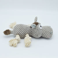 HKM-3818429 Gray Plush Donkey Creak Sound Dog Toy - 27x20x9.5cm