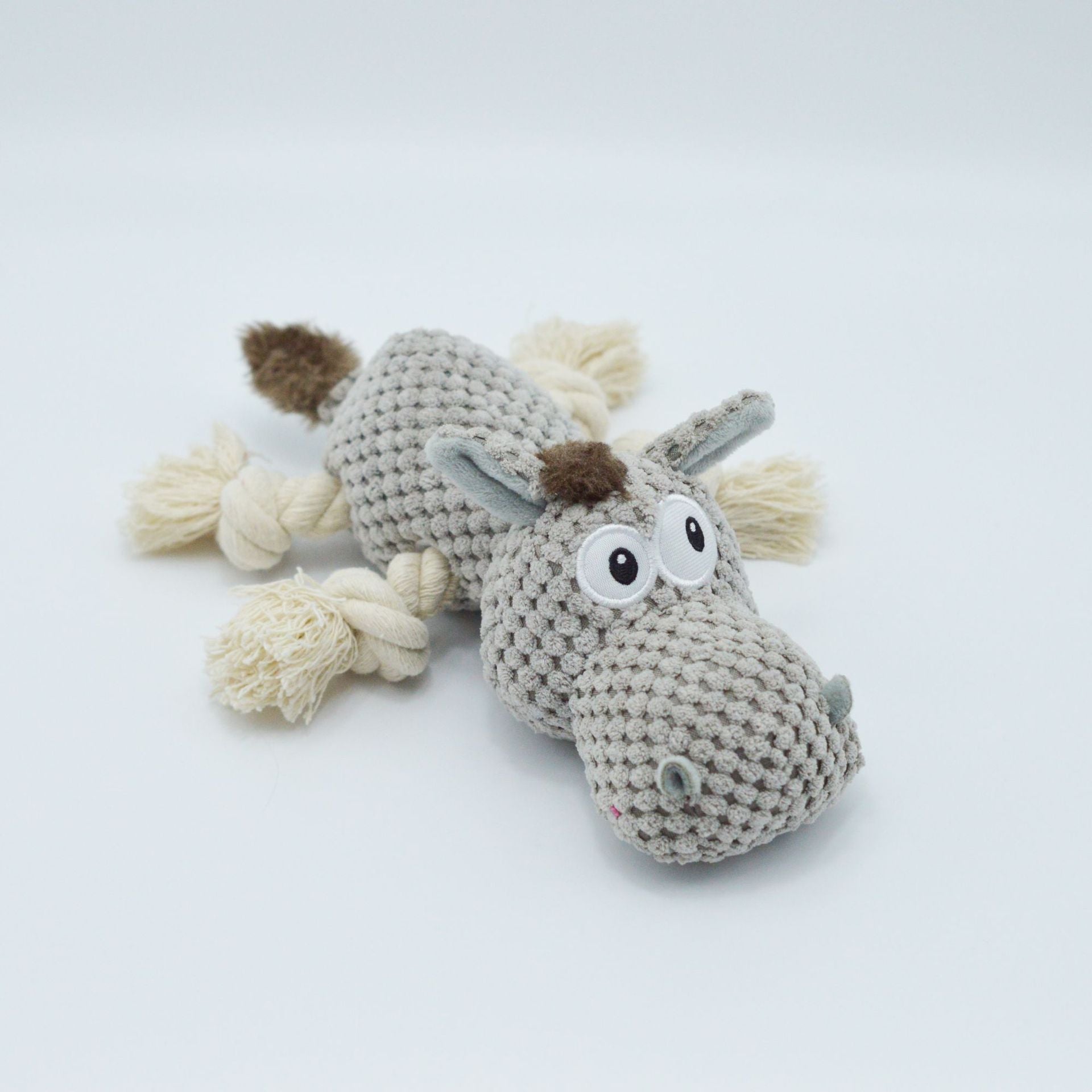 HKM-3818429 Gray Plush Donkey Creak Sound Dog Toy - 27x20x9.5cm
