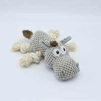 HKM-3818429 Gray Plush Donkey Creak Sound Dog Toy - 27x20x9.5cm