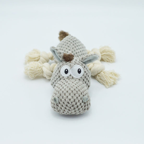 HKM-3818429 Gray Plush Donkey Creak Sound Dog Toy - 27x20x9.5cm