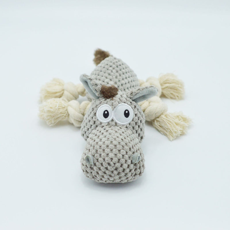 HKM-3818429 Gray Plush Donkey Creak Sound Dog Toy - 27x20x9.5cm