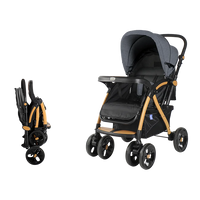 HKM-381843 High Landscape Multi-Functional Folding Baby Stroller with Two-Way Portability and Storage Basket