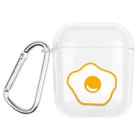 HKM-381843 Transparent Cartoon Hard Shell Case for Apple AirPods (1st & 2nd Generation) - Fun Graffiti Designs