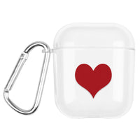 HKM-381843 Transparent Cartoon Hard Shell Case for Apple AirPods (1st & 2nd Generation) - Fun Graffiti Designs