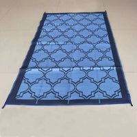 HKM-382163 Black and White Polypropylene RV Mat for Indoor and Outdoor Use