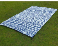 HKM-382163 Black and White Polypropylene RV Mat for Indoor and Outdoor Use