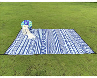 HKM-382163 Black and White Polypropylene RV Mat for Indoor and Outdoor Use