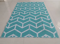 HKM-382163 Black and White Polypropylene RV Mat for Indoor and Outdoor Use