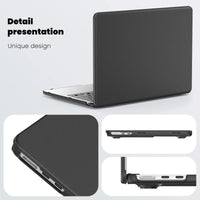 HKM-382355 Black PU Kickstand Cover for MacBook Air 13.6 (Model M2 A2681/M3 A3113)