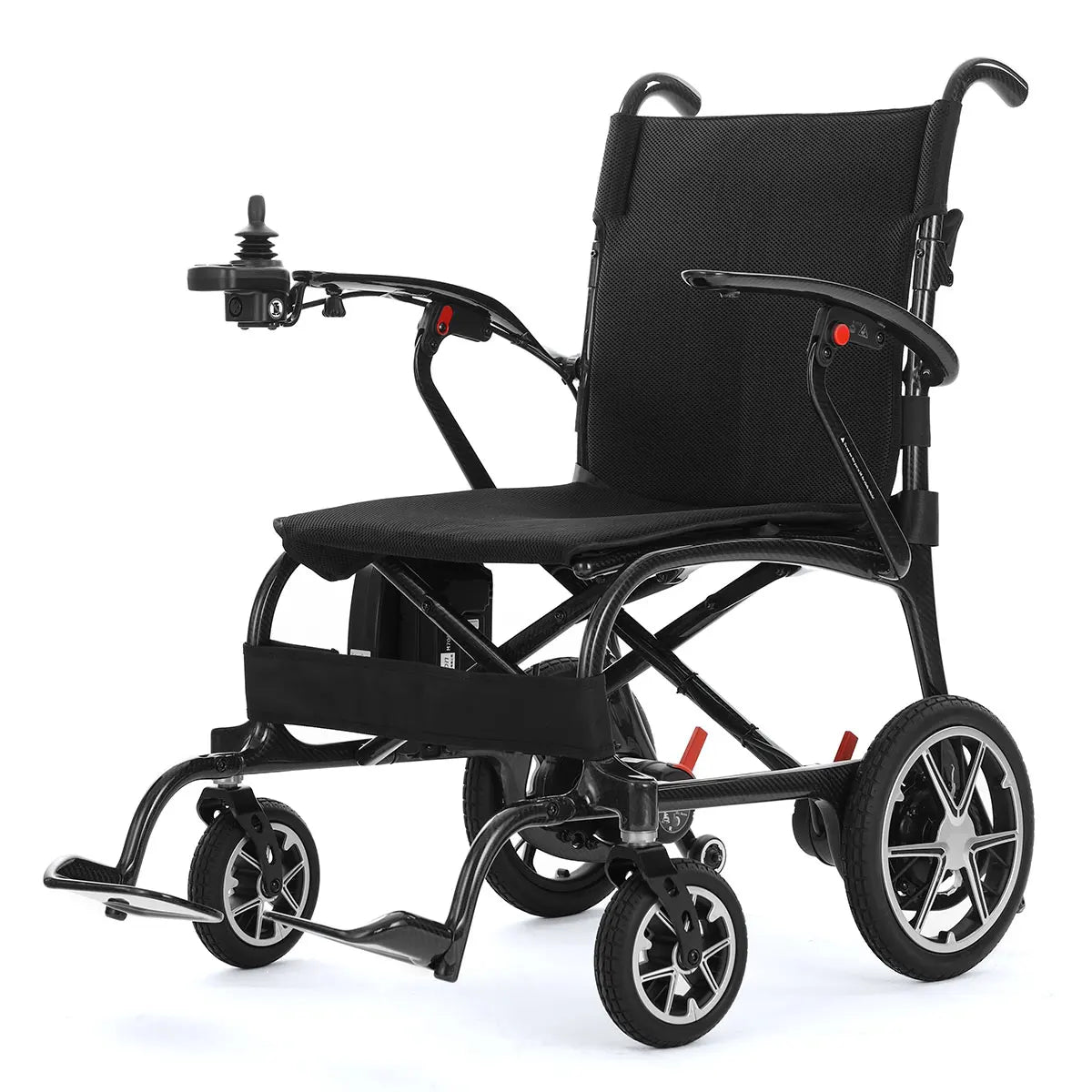 HKM-382675 Lightweight Carbon Fiber Electric Wheelchair for Adults - 140kg Load Capacity, Travel-Friendly Design, 3-Year Warranty