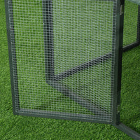 HKM-3827005 84" Wooden Chicken Coop with Run and Nesting Box, Green Fir Construction for 2-3 Chickens