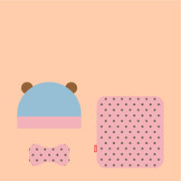 HKM-3827389 Cozy All-Season Small Dog and Cat Kennel Bed in Pink, Yellow, and Gray