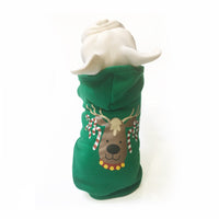 HKM-3827517 Cozy Christmas Deer Sweater for Small to Medium Dogs - Cotton Blend, Casual Style