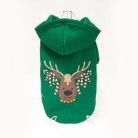 HKM-3827517 Cozy Christmas Deer Sweater for Small to Medium Dogs - Cotton Blend, Casual Style